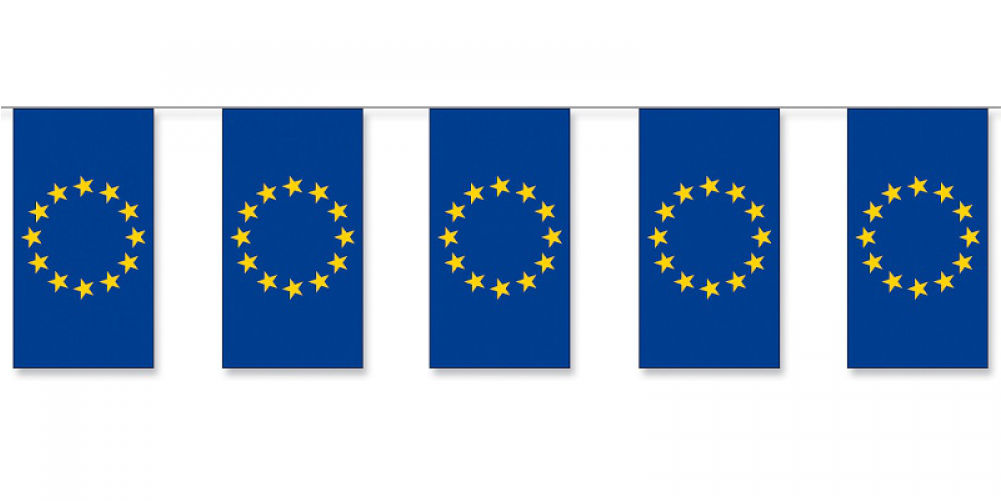 Fahnenkette Europa 5 M Clipart (1000x1000), Png Download