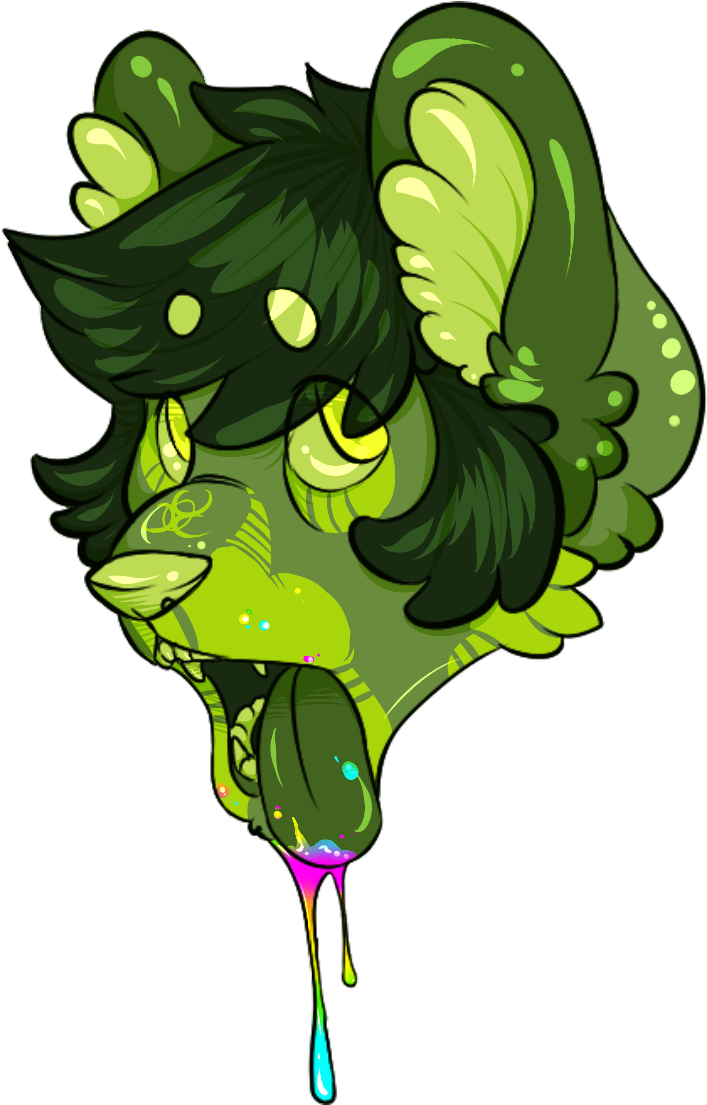 Technicolor Spew By Bloodladenwolf - Illustration Clipart (736x1139), Png Download