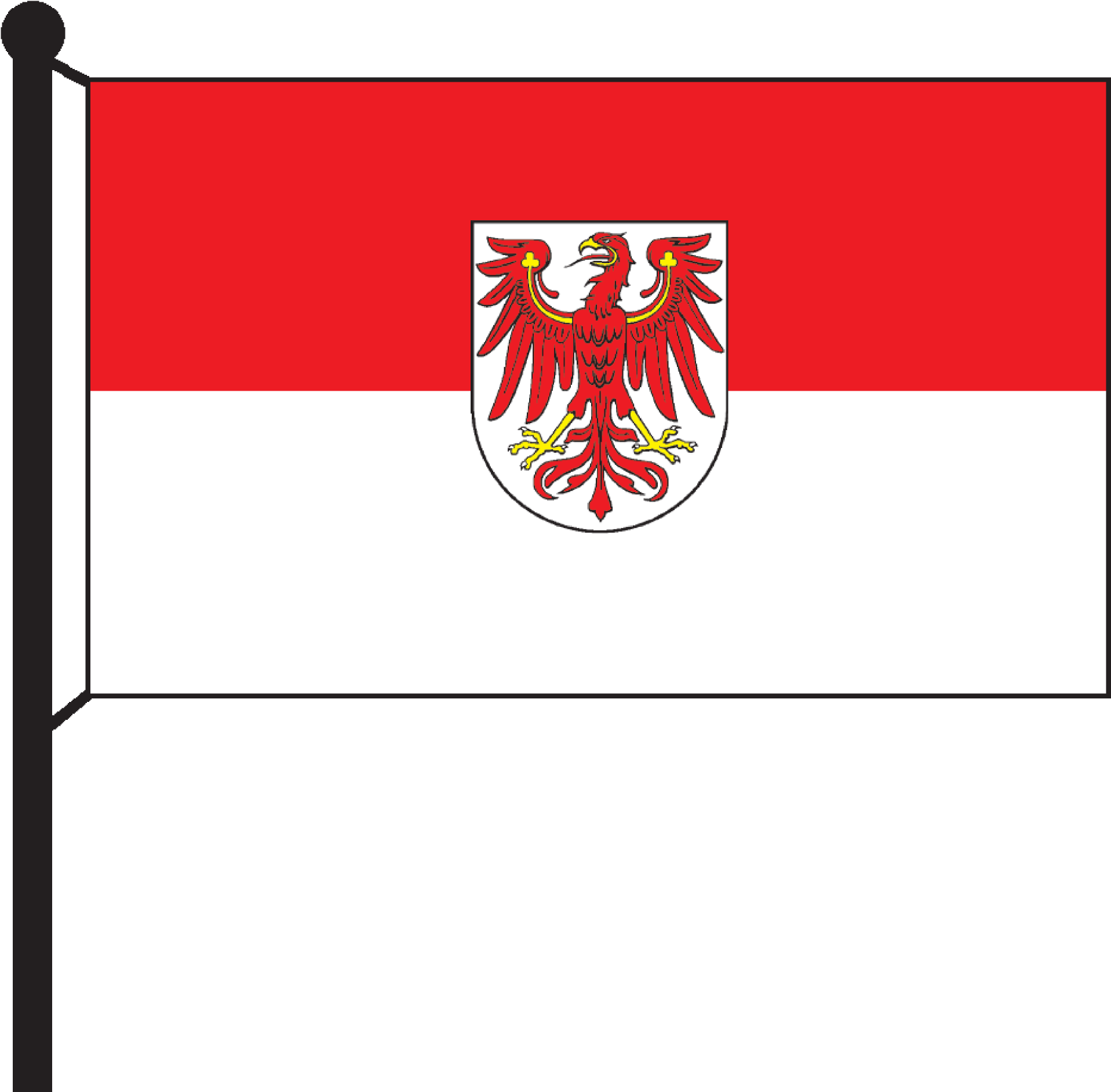 Brandenburg Hzv 2007 Muster 1 - Brandenburg Flag Clipart (1946x1902), Png Download