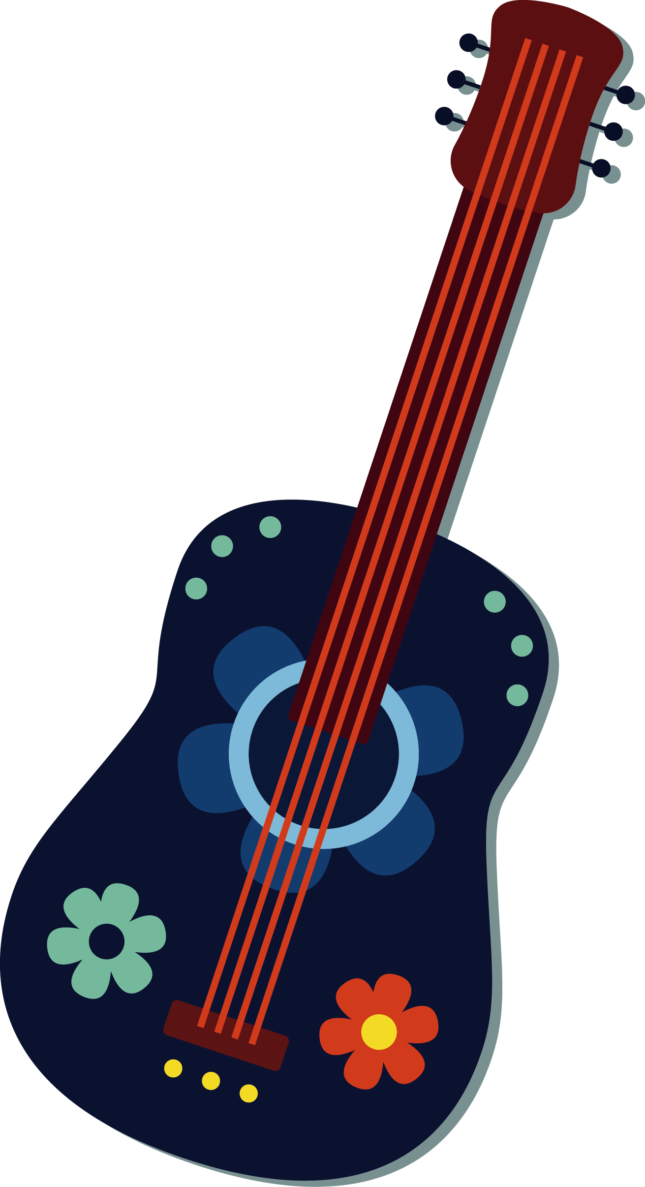 Instrument Clipart Cinco De Mayo - Cinco De Mayo Guitar - Png Download (1311x2412), Png Download