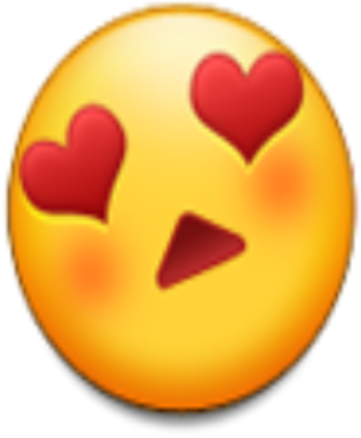 Hearteyes Sticker - Android Love Heart Eyes Emoji Clipart (1024x1024), Png Download