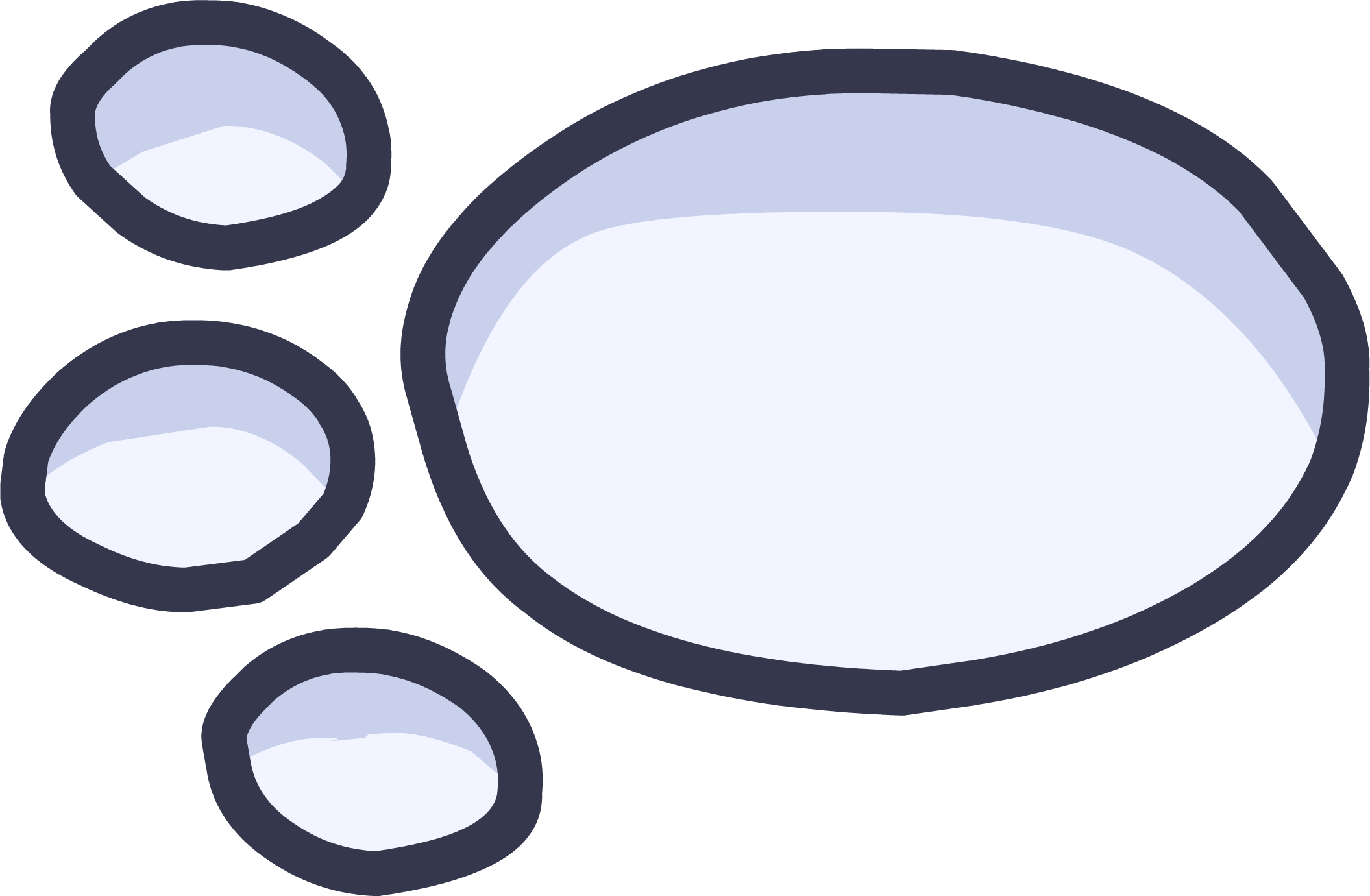 Pawprint Png - Circle Clipart (2111x1381), Png Download