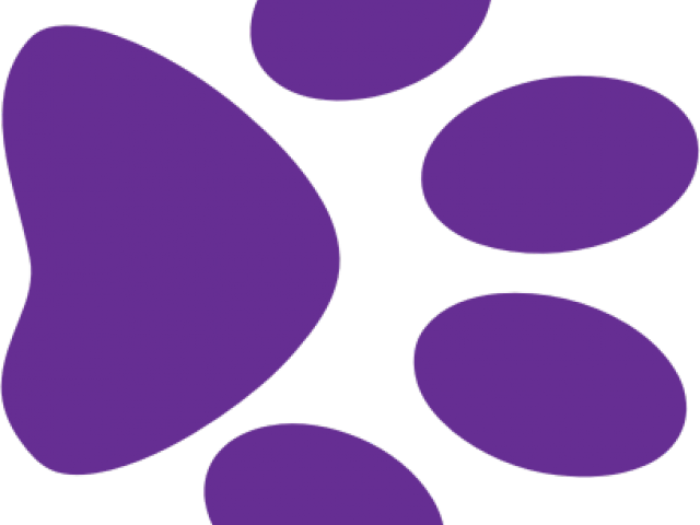 Paw Clipart Purple - Circle - Png Download (640x480), Png Download