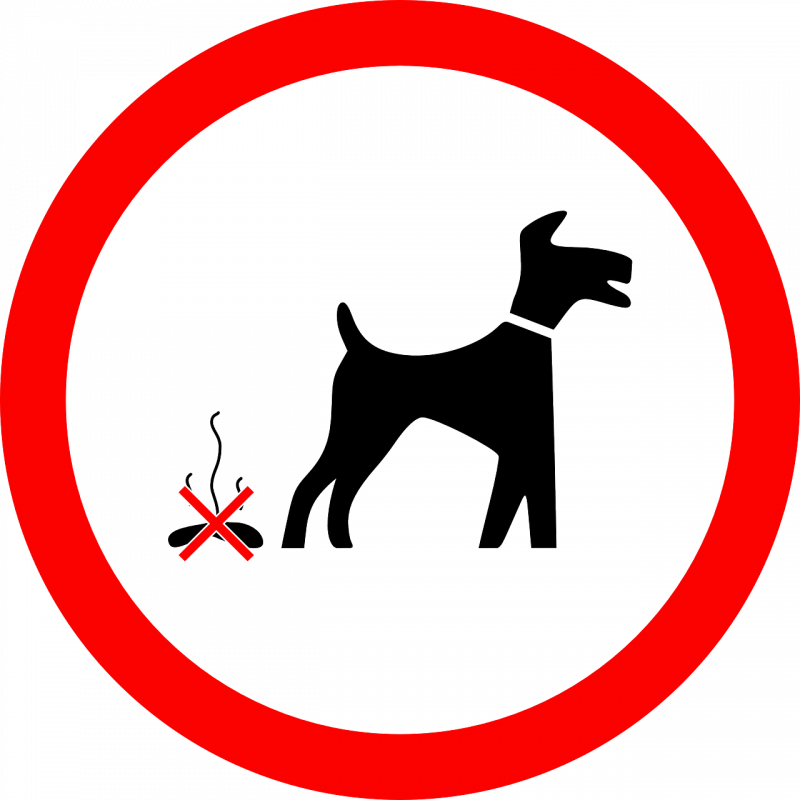 Be Considerate Of Others And Pick Up After Your Dog - Dog Fouling Signs Clipart (800x800), Png Download