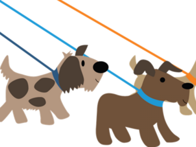 Pet Clipart Dog Walker - Dog Walking Clip Art - Png Download (640x480), Png Download