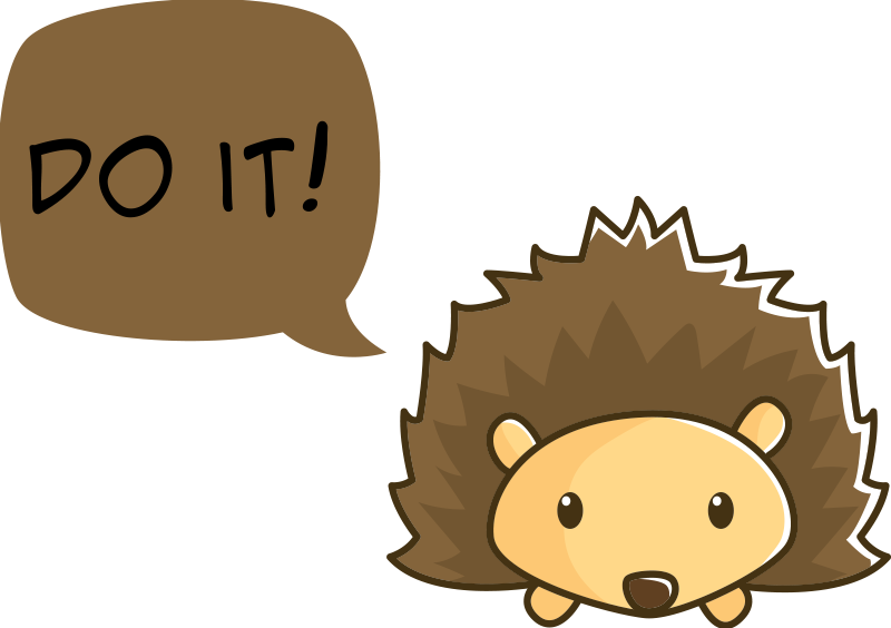 Laptop Aufkleber Tier Do It Igel - Hedgehog Clipart (800x564), Png Download