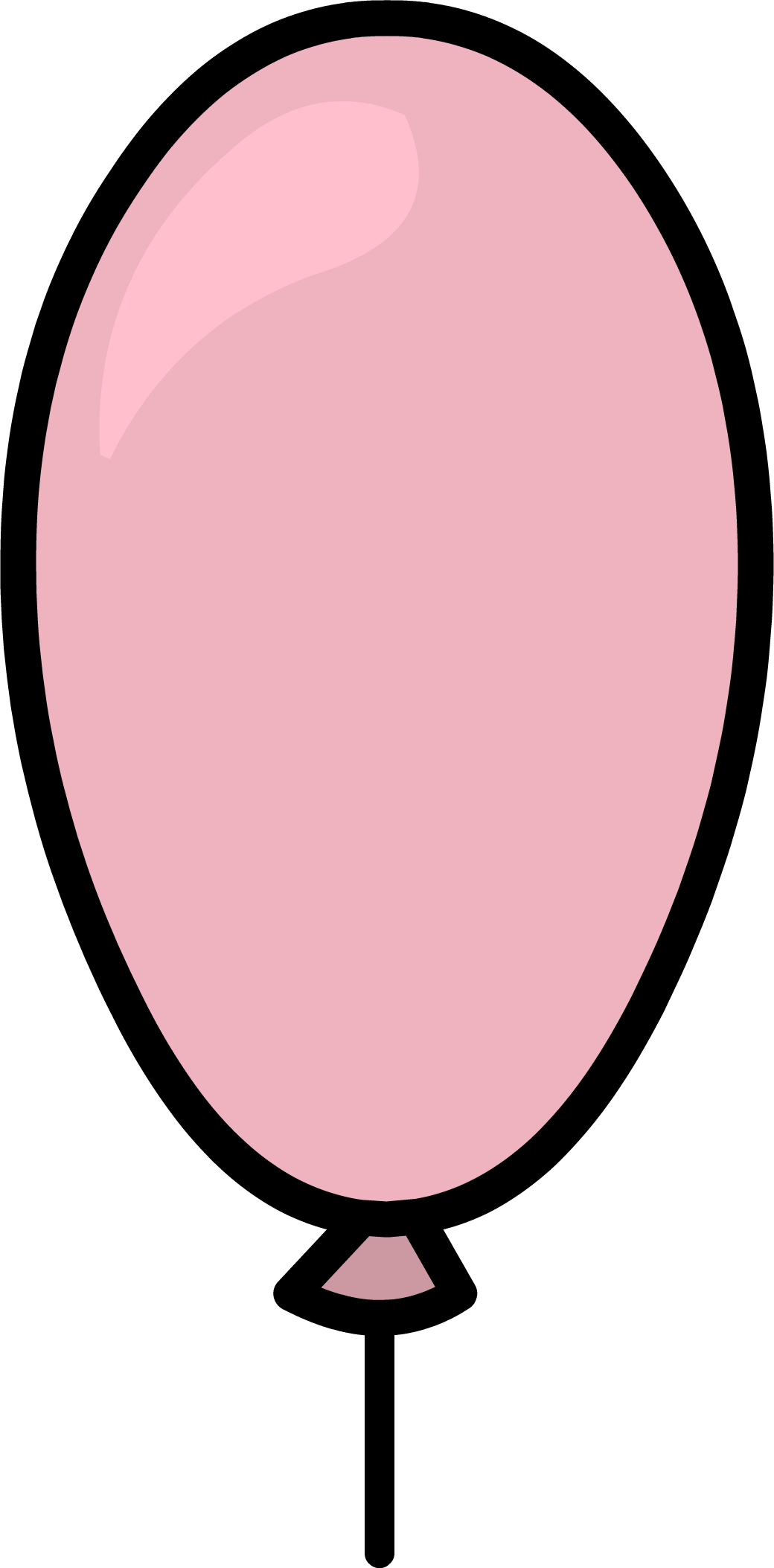 Pink Balloon - Szik Clipart (1040x2107), Png Download