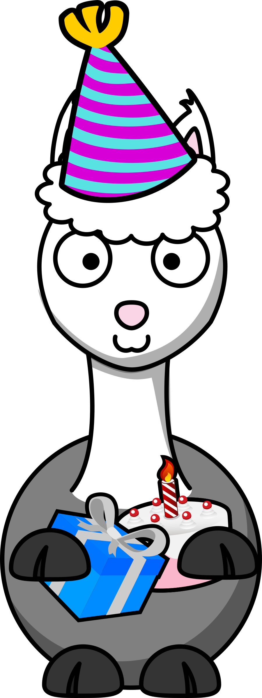 This Free Icons Png Design Of Alpaka Birthday Clipart (900x2400), Png Download