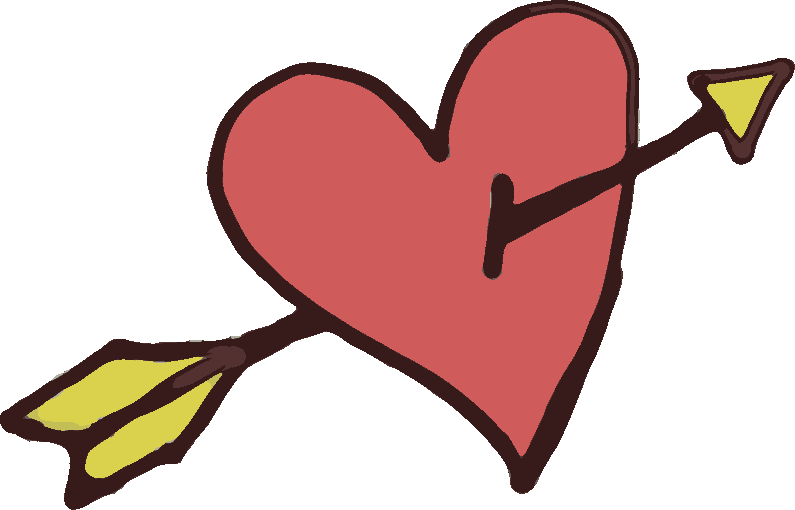 Input Hand Drawn Love Heart Clipart (795x510), Png Download