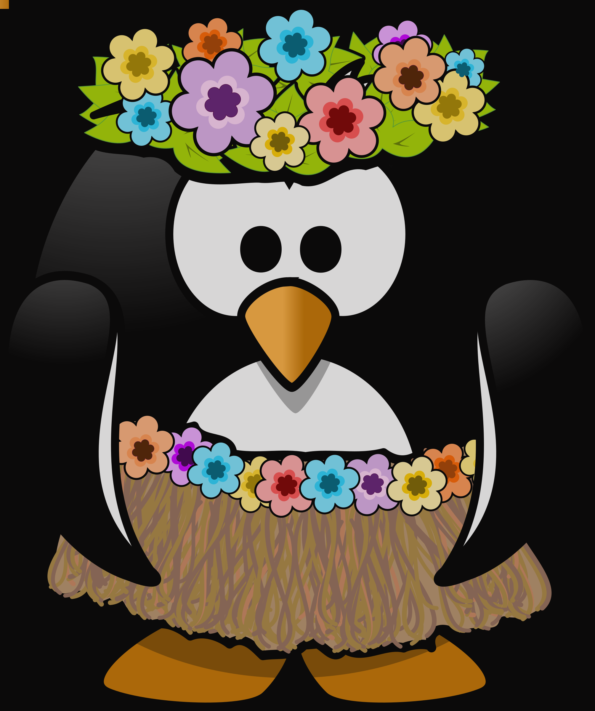 Hawaiian Clip Art Background Free Clipart Images Hawaiian - Hawaiian Penguin Clipart - Png Download (2009x2400), Png Download