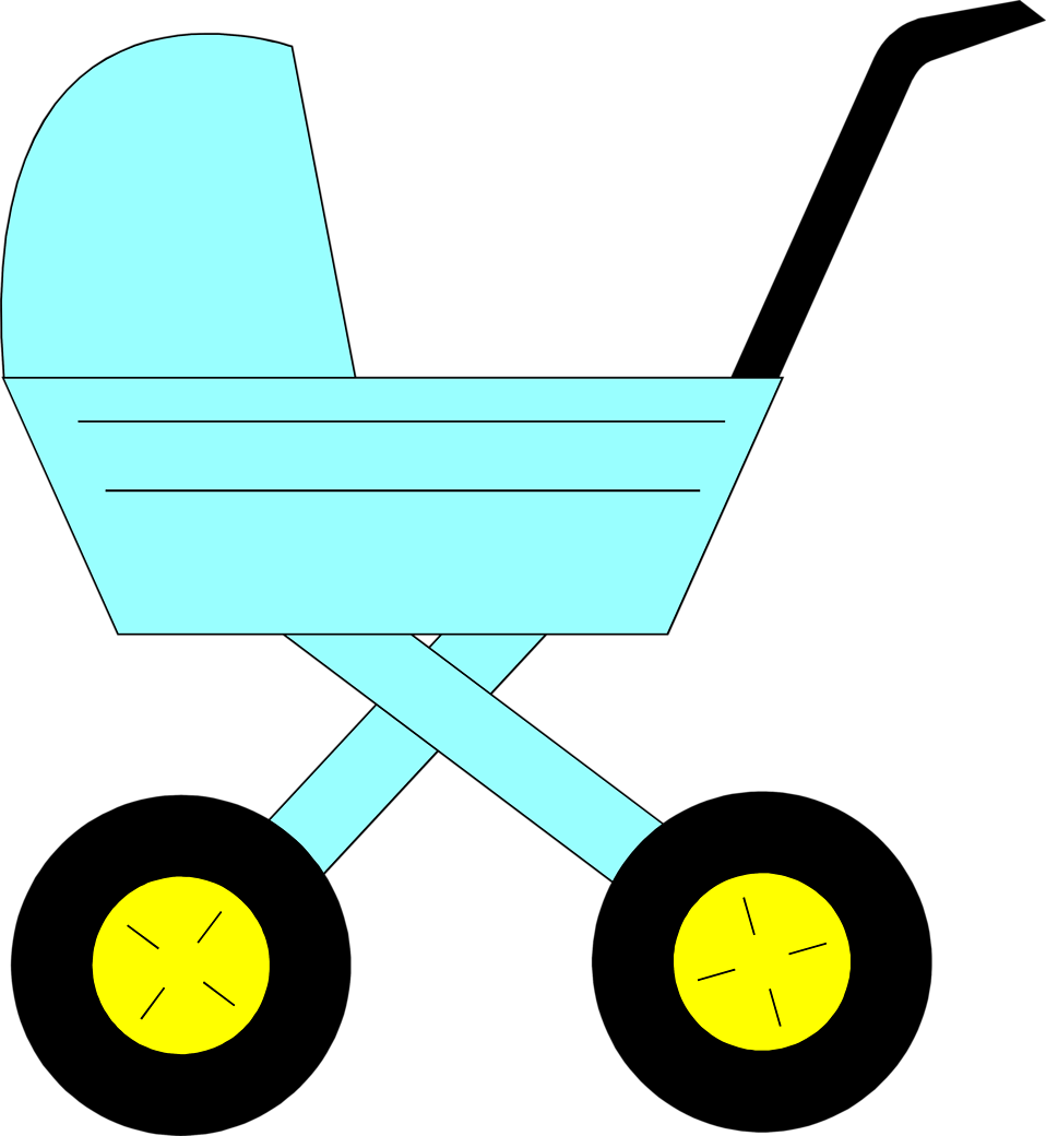 Baby Carriage Clip Art - Png Download (958x1040), Png Download