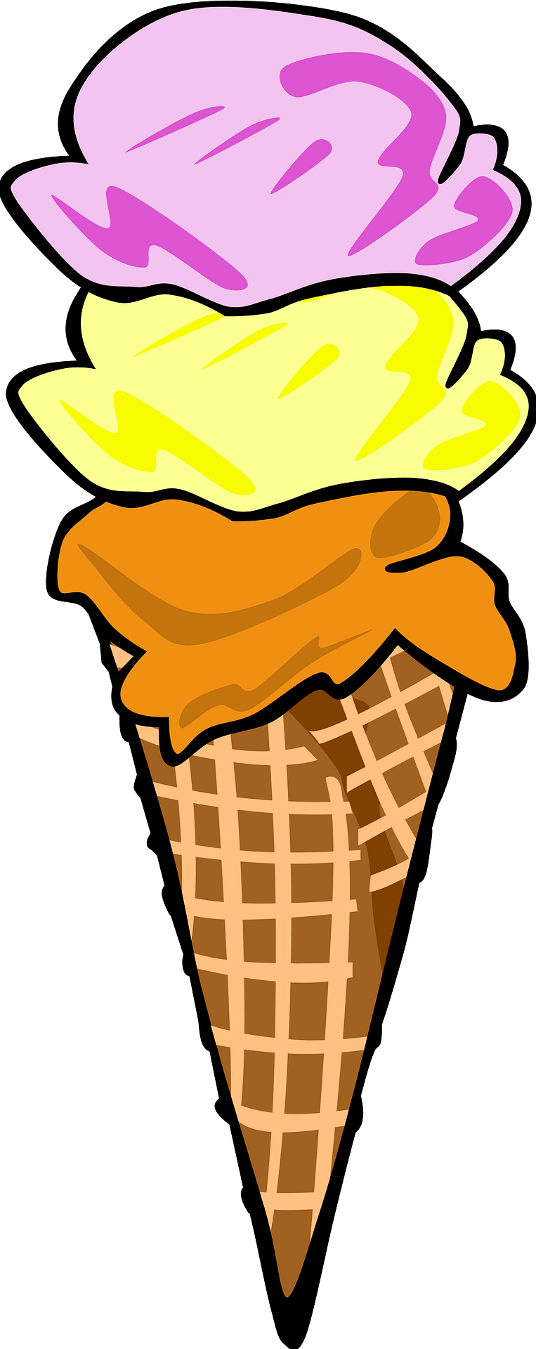 Ice Cream Waffle By @morgaine1976, Used For Android - Big Ice Cream Clipart - Png Download (488x1224), Png Download