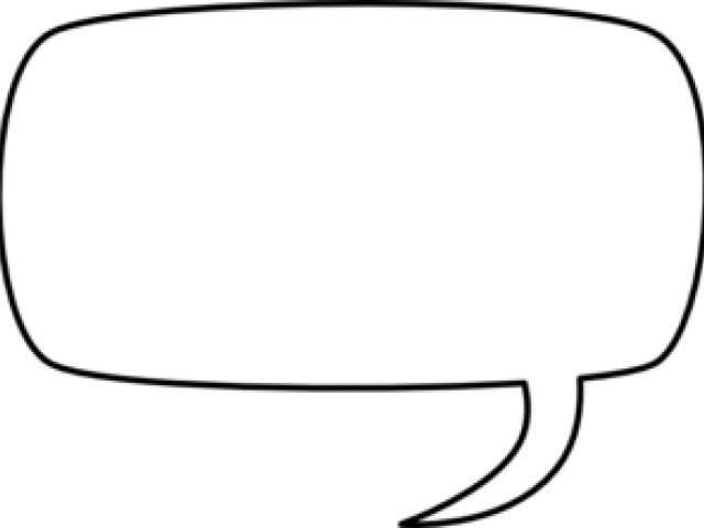 Speech Bubble Clipart Black And White - White Talk Bubble Png Transparent Png (640x480), Png Download