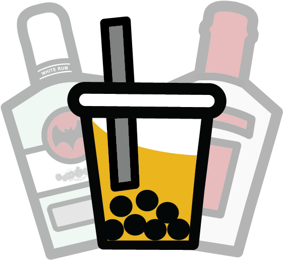 Alcoholic Bubble Tea Catering Clipart (696x629), Png Download