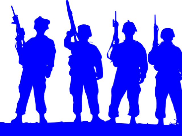 Army Clipart Silhouette - Military Combat Clip Art - Png Download (640x480), Png Download