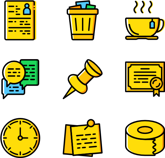 Office - Yellow Icon Png Clipart (600x564), Png Download