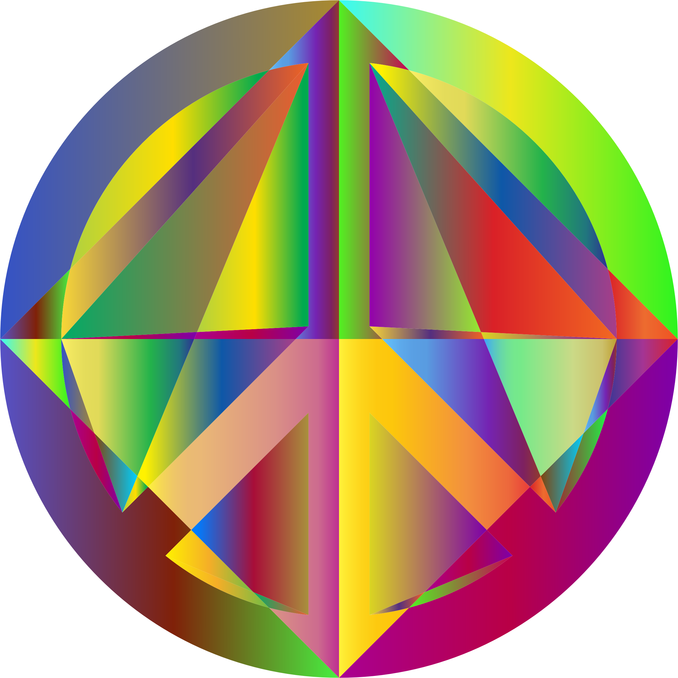 This Free Icons Png Design Of Prismatic Geometric Peace Clipart (2290x2290), Png Download