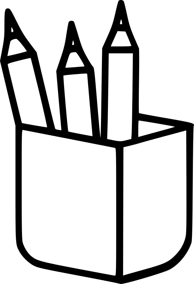 Box Pencils Comments Clipart (672x980), Png Download