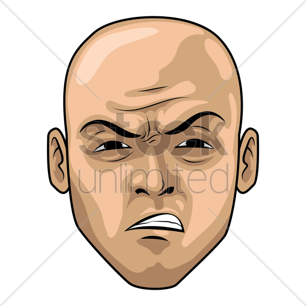 Editingsoftware Clipart Angry Man Face - Angry Man Cartoon Face - Png Download (600x600), Png Download