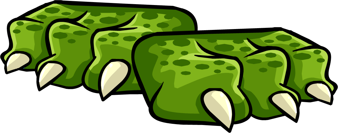 Green Dragon Feet - Dragon Feet Png Clipart (1139x449), Png Download