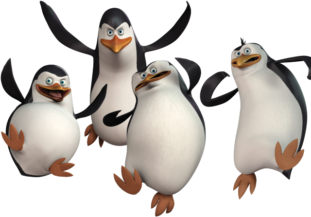 Penguin Clipart Penguine - Penguins Of Madagascar Vs Tmnt - Png Download (640x480), Png Download