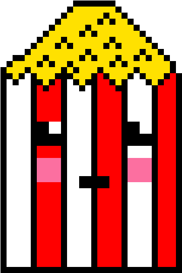 Kawaii Popcorn - Illustration Clipart (1200x1200), Png Download