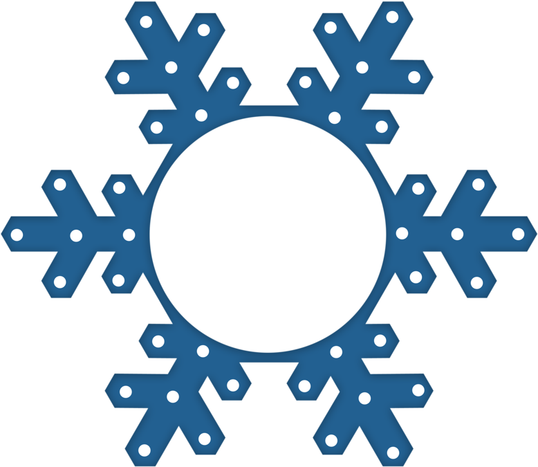○‿✿⁀winter‿✿⁀○ - Simple Snowflake Shape Png Clipart (800x711), Png Download