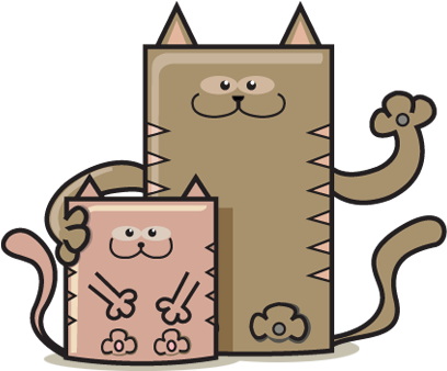 Two Cats Studio Portfolio - Cat Clipart (550x625), Png Download
