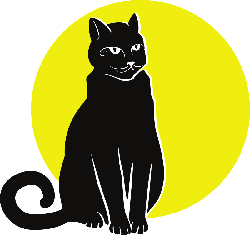 Medium Image - Black Cat Clipart - Png Download (800x754), Png Download
