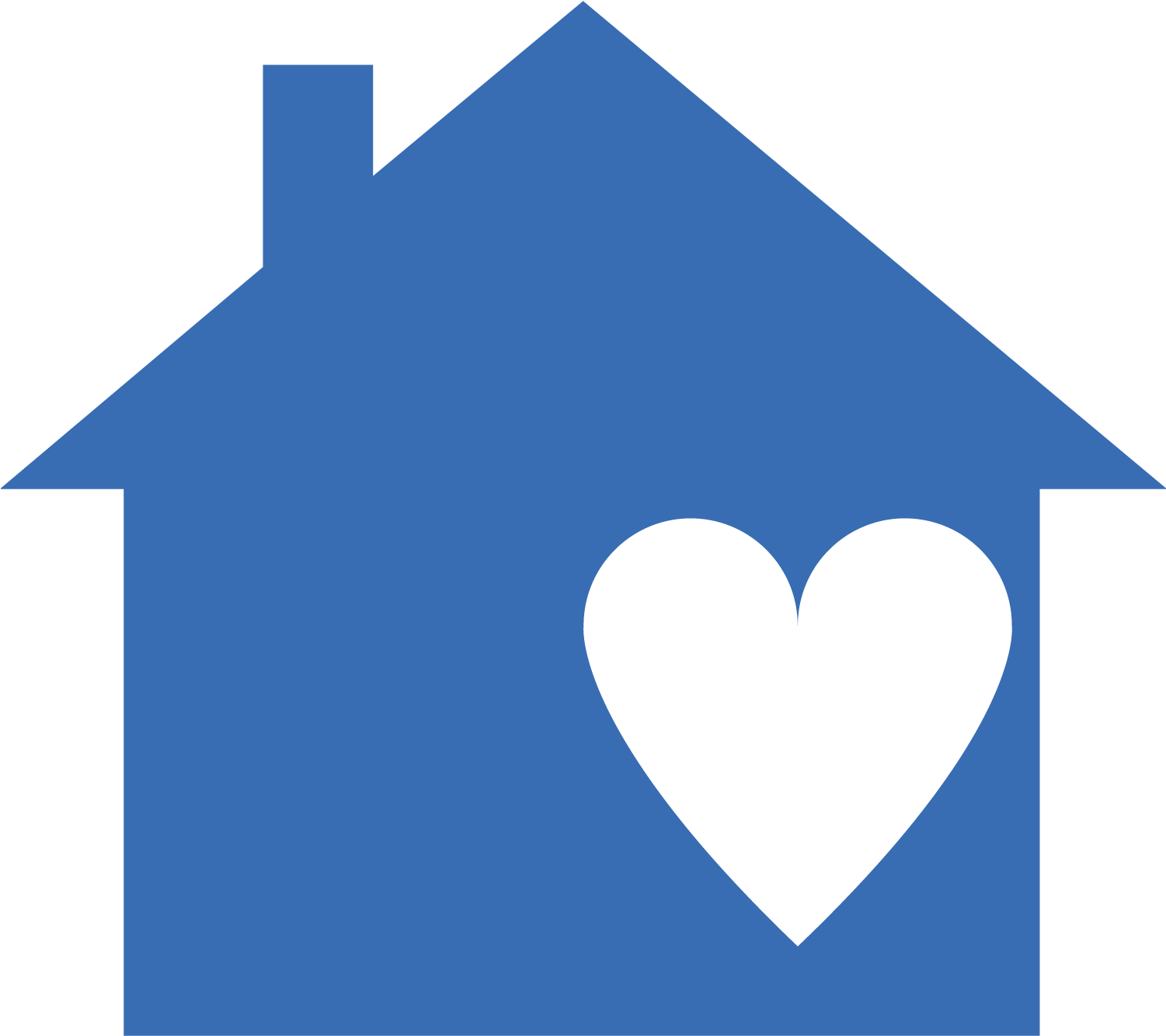 Bluehouse-01 - Blue House With Heart Clipart (1500x1500), Png Download