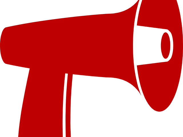 Vireo Clipart Morning Announcement - Red Megaphone Clip Art - Png Download (640x480), Png Download