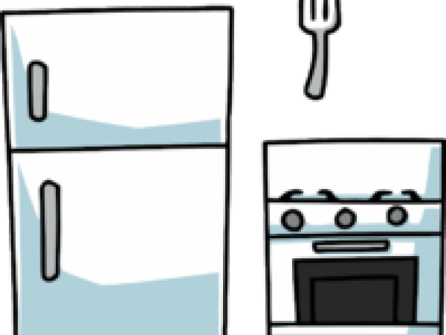 Refrigerator Clipart Messy Kitchen Table - Kitchen Png Transparent Png (640x480), Png Download