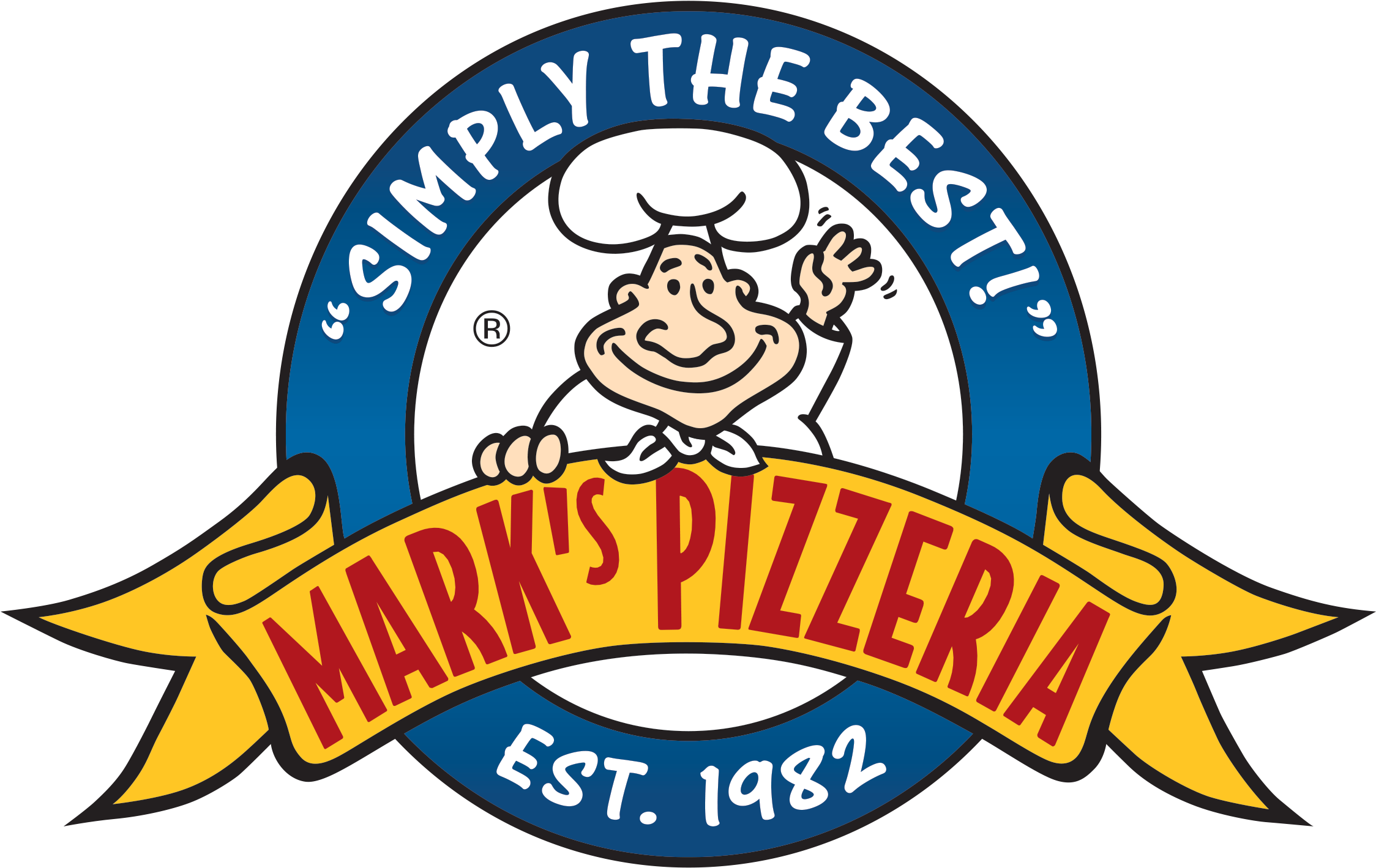 Marks Pizza Logo Clipart (2247x1470), Png Download