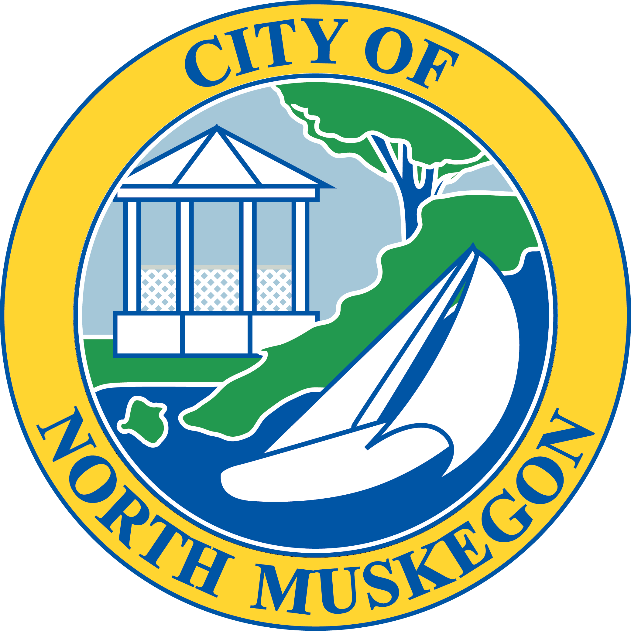 Cropped City Of North Muskegon Raster Logo Clipart (2077x2078), Png Download