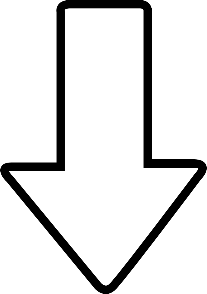 Png File Svg - Down Arrow Black And White Clipart Transparent Png (692x980), Png Download