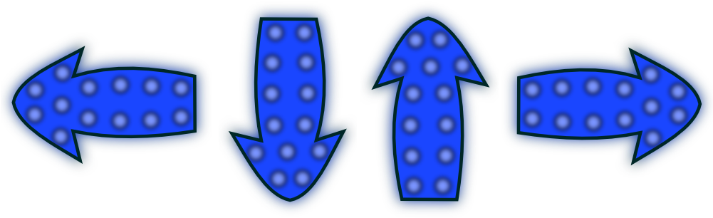 Arrow Set - ما هو الراسي والافقي Clipart (1000x314), Png Download