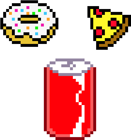 Lunch - 8 Bit Coffee Gif Clipart (530x580), Png Download