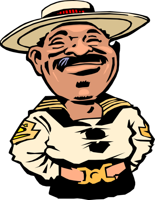 Vector Illustration Of Caribbean Policeman Welcomes - Clipart Karibik - Png Download (543x700), Png Download