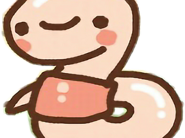 Worms Clipart Adorable - Cartoon Cute Kawaii Worm - Png Download (640x480), Png Download