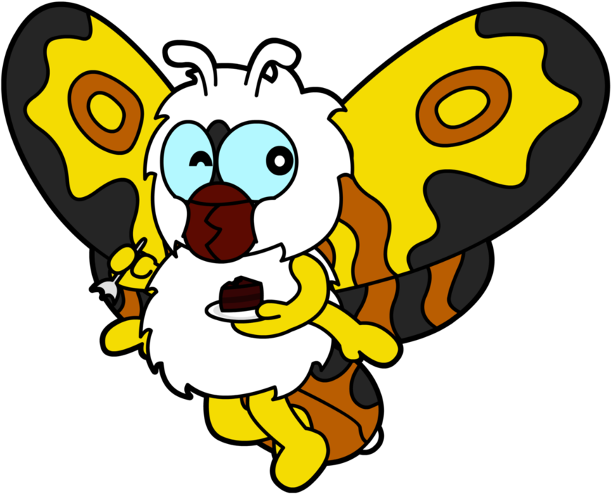 Local Soft Floofy Moth Mom Eats Cake By Aboringguy64 - Cartoon Clipart (869x702), Png Download
