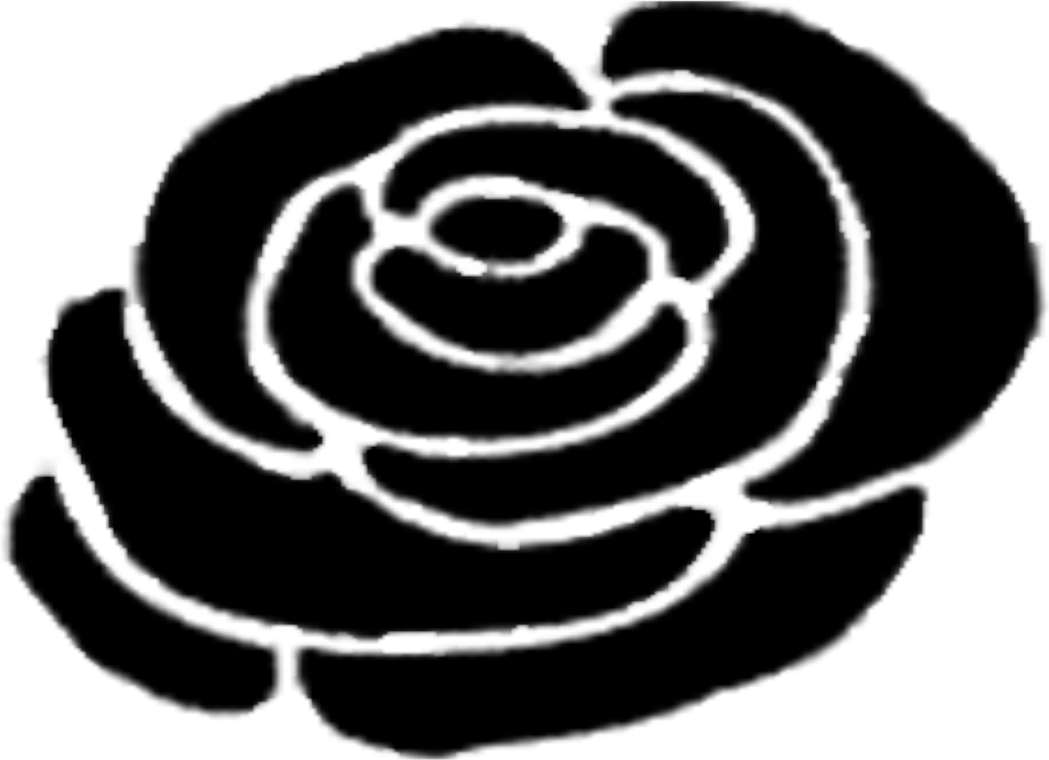 This Free Icons Png Design Of Ireland Rose Silhouette Clipart (2400x1697), Png Download