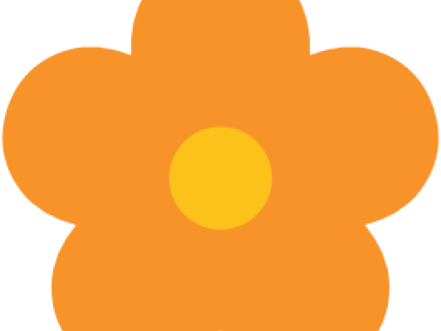 Yellow Flower Clipart Shape - Clip Art Color Orange - Png Download (640x480), Png Download