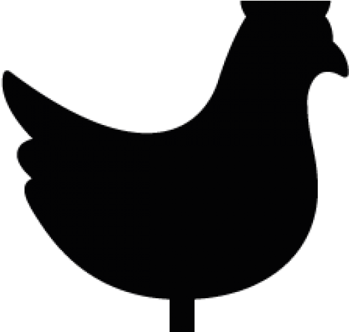 Chicken Clipart Silhouette - Rooster - Png Download (640x480), Png Download