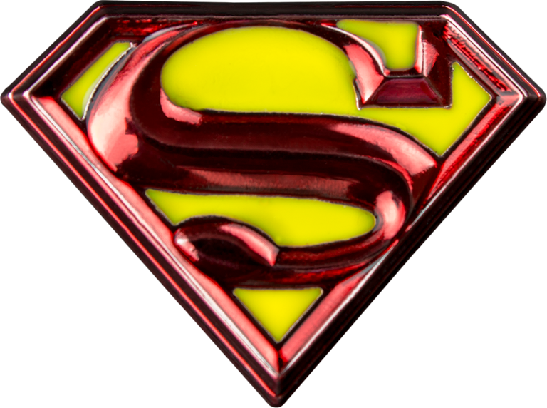 Logo Colour Enamel Lapel Pin - Superman Clipart (768x572), Png Download