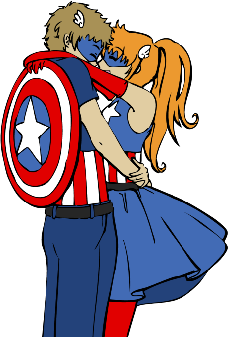 Captain Americas - Cartoon Clipart (500x707), Png Download