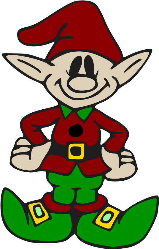 Beanie's Tag You're It - Christmas Elf Clipart (559x862), Png Download