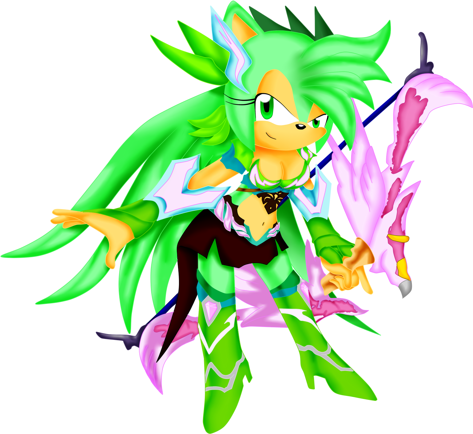 Elf Mu Online Sonic Style - Cartoon Clipart (1800x1800), Png Download