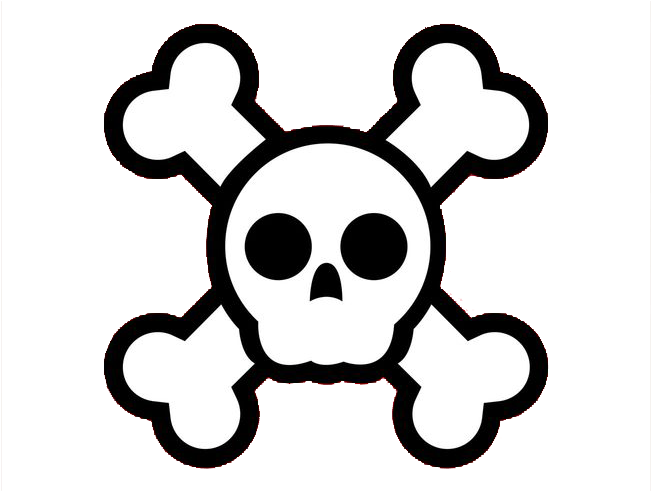 Clip Art Transprent Png - Cute Skull And Crossbones Transparent Png (700x490), Png Download