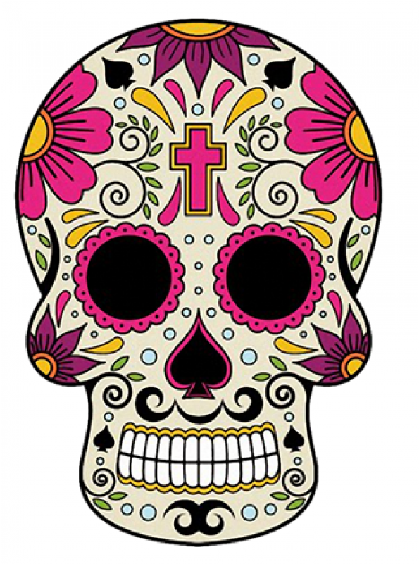 Sugar Skull 01 Full Color Availability - Mexican Calavera Day Of The Dead Clipart (800x800), Png Download