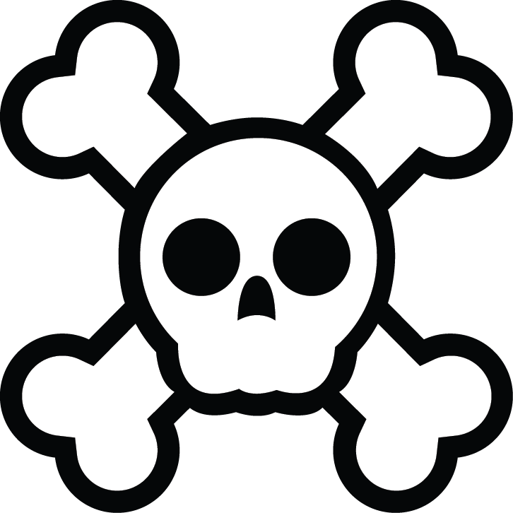 Pirate Skull - Cute Skull And Crossbones Clipart (726x726), Png Download